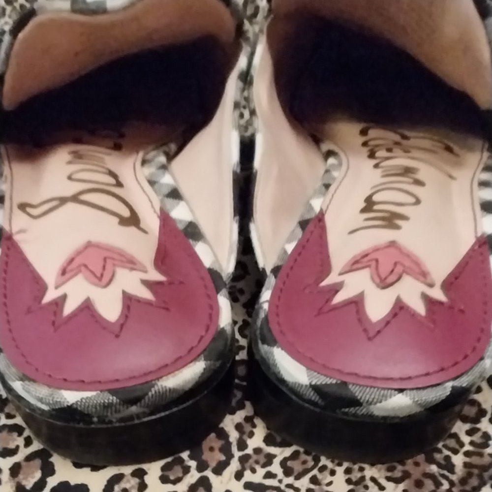 2723 Size 7.5 Sam Edelman Black And White Embellished Slides - Picture 9 of 9